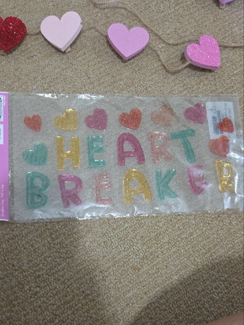 Heart Garland String Lights - Pink and Red Heart Party Decor